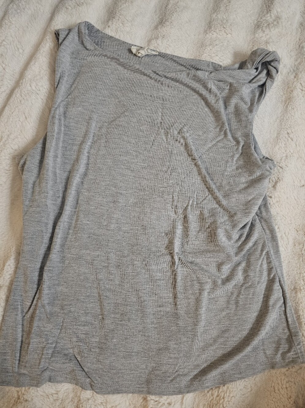 Light Heather Gray Sleeveless Tank Top